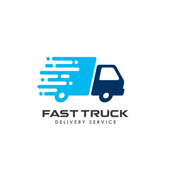 Fast Delivery Services Logo Design Courier Logo Design Template Icon — Stock Vector