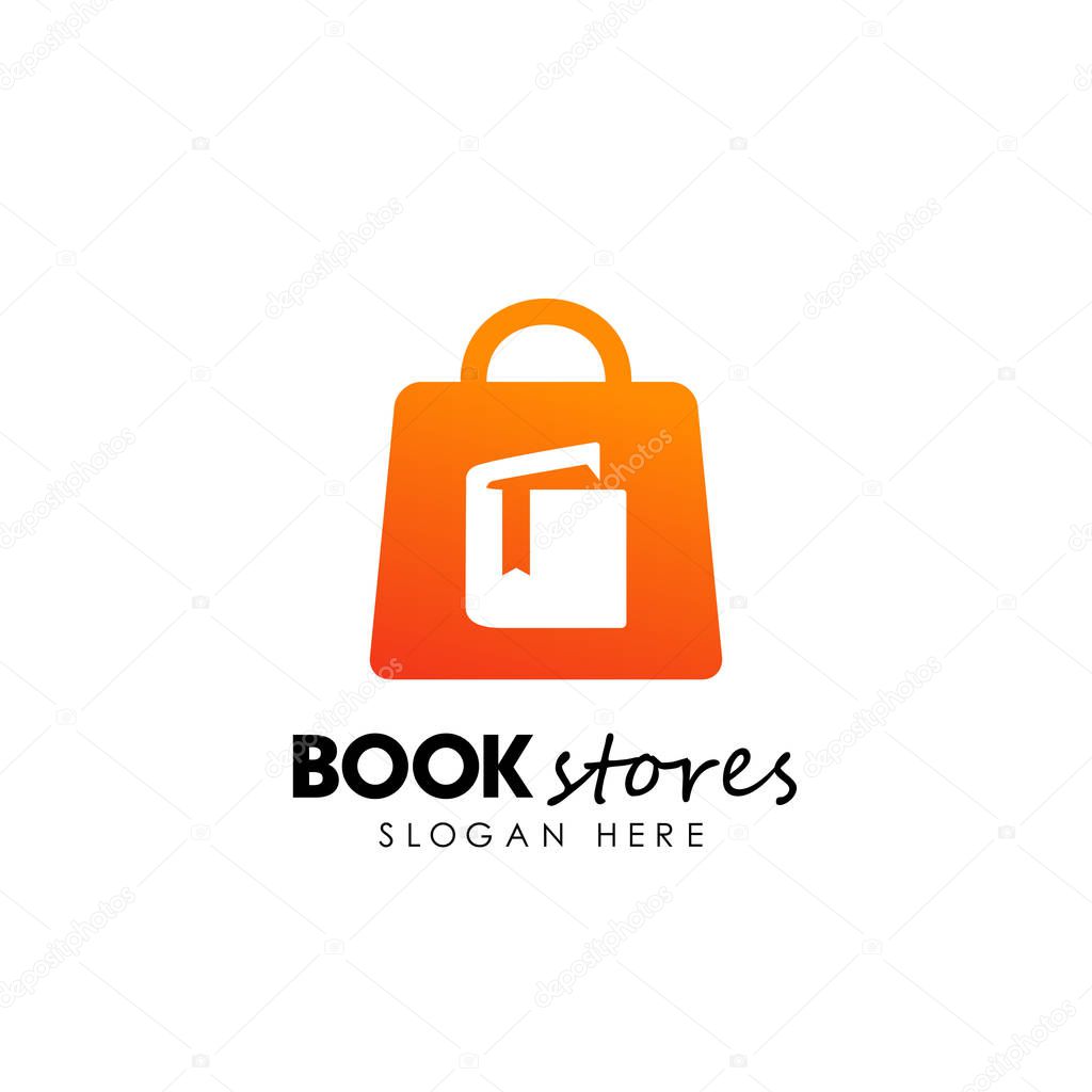 book stores logo design. book shop icon design
