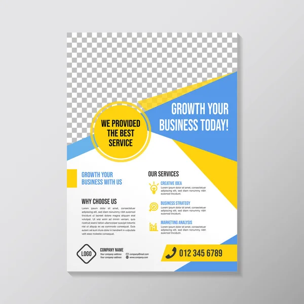 Modelo Design Brochura Negócios Criativos — Vetor de Stock