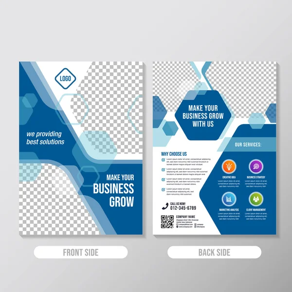 Creatieve Business Brochure Ontwerpsjabloon Met Veelhoekige Element — Stockvector