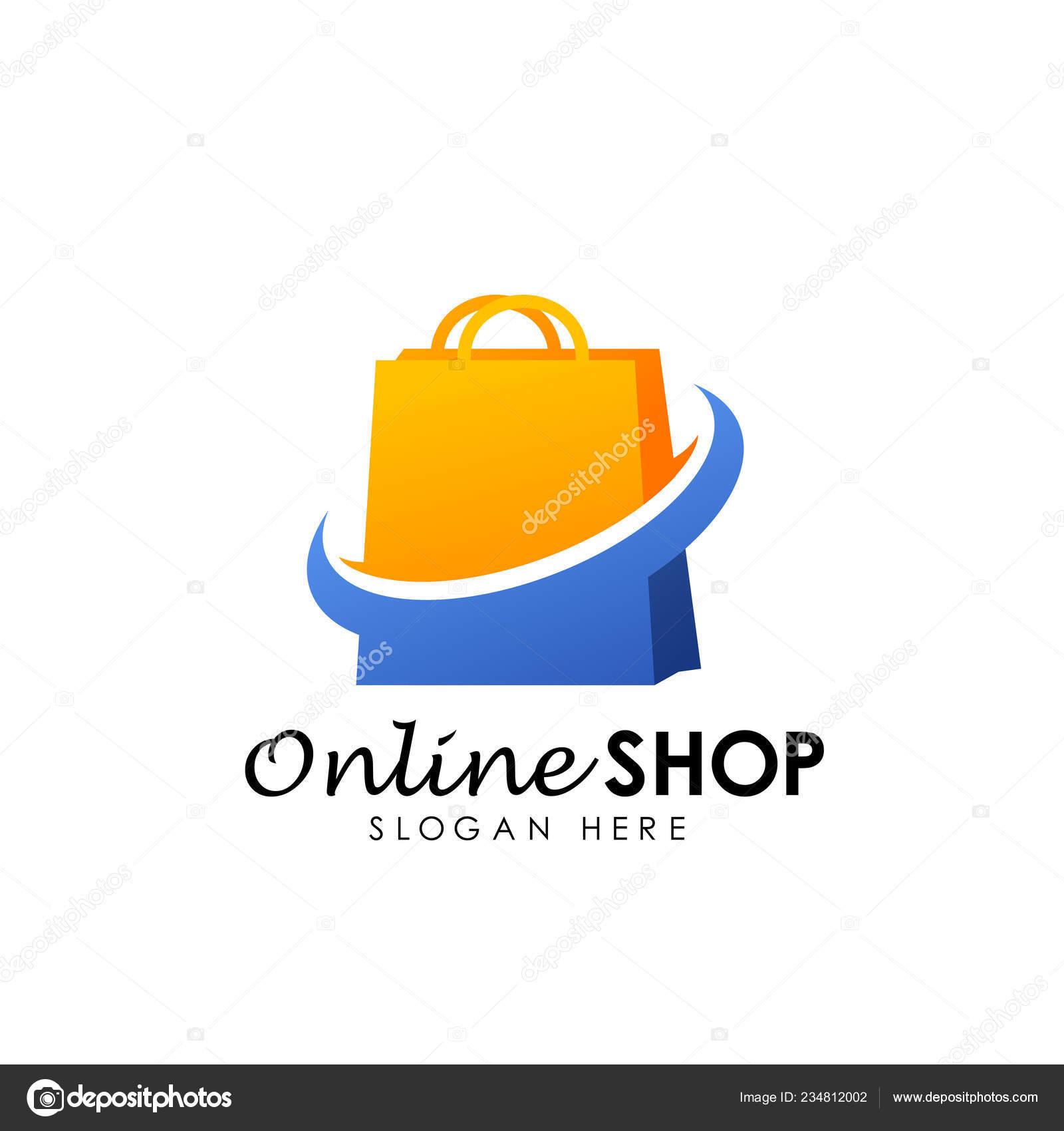 Online Shop Logo Design Vector Icon Shopping Logo Design Stock Vector C Distrologo