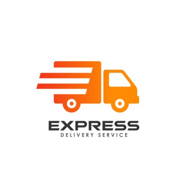 teslimat hizmetleri logo tasarımı. Kurye logo tasarım şablonu simge vektör