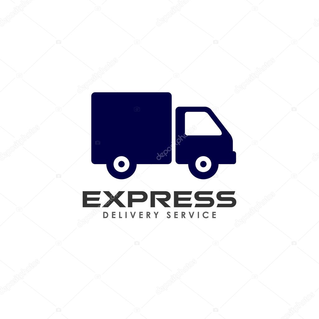 delivery services logo design. courier logo design template icon vector