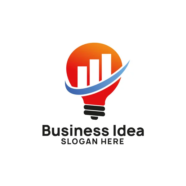 Modelo Design Logotipo Ideia Criativa Negócios Com Gráfico Ilustração Seta —  Vetores de Stock