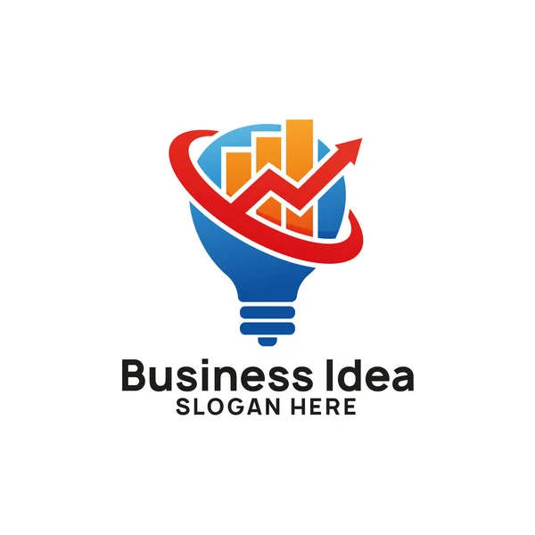 Kreative Geschäftsidee Logo Design Vorlage Mit Diagramm Und Pfeil Illustration — Stockvektor