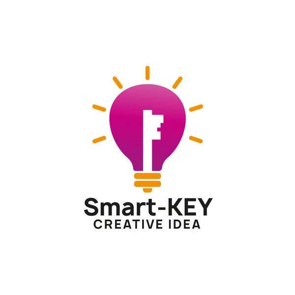 smart key idea logo design template. bulb icon symbol design