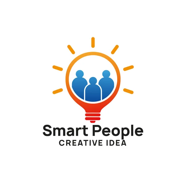 Ontwerpsjabloon Voor Teamwork Creatieve Idee Logo Lamp Pictogram Symbool Ontwerpen — Stockvector