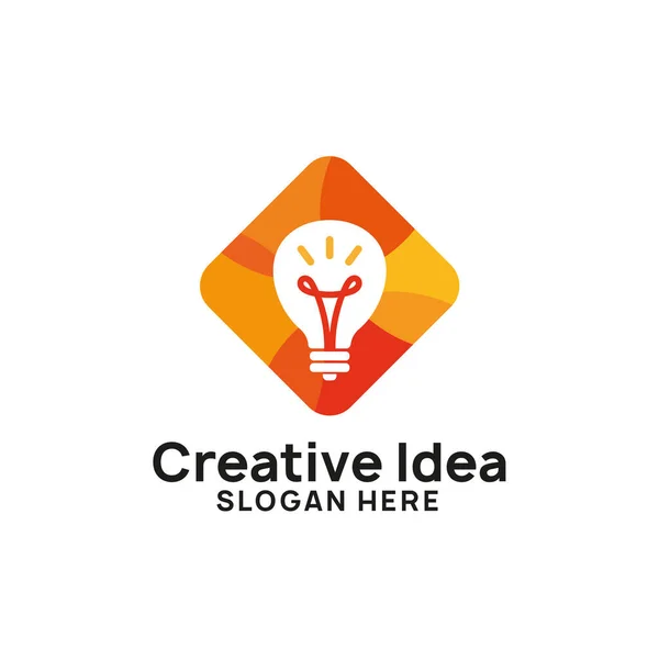 Ideia Criativa Modelo Design Logotipo Desenhos Símbolo Ícone Vetor Lâmpada — Vetor de Stock