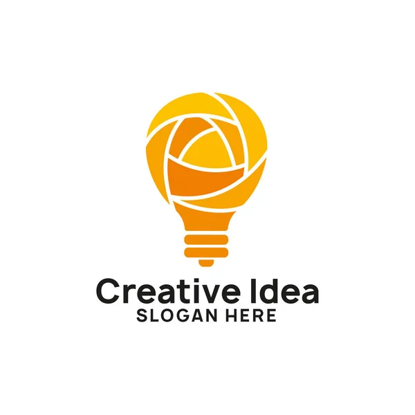 Ideia Criativa Modelo Design Logotipo Desenhos Símbolo Ícone Vetor Lâmpada — Vetor de Stock