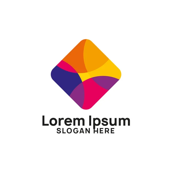 Abstarct Creatief Idee Logo Ontwerpen Sjabloon Overlappende Kleurstijl — Stockvector