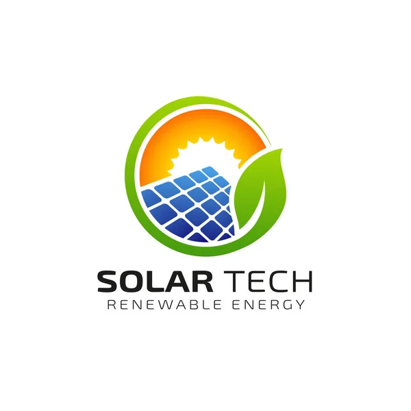 Güneş güneş enerjisi logo tasarım şablonu. Eko enerji logo tasarımları