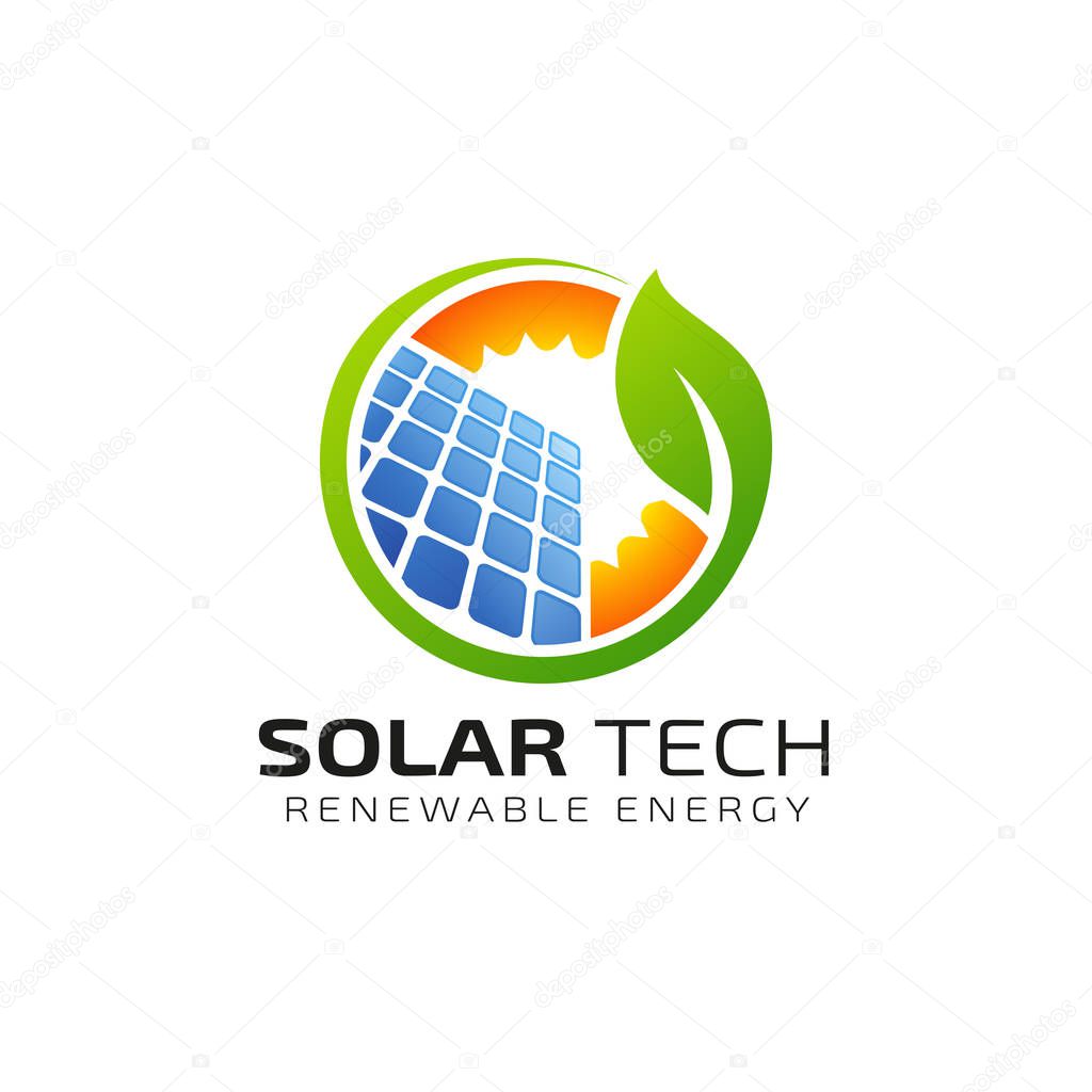 Sun solar energy logo design template. eco energy logo designs