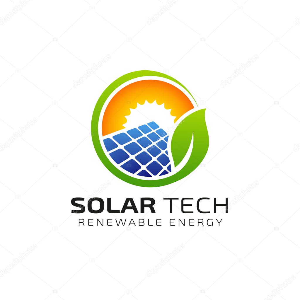 Sun solar energy logo design template. eco energy logo designs