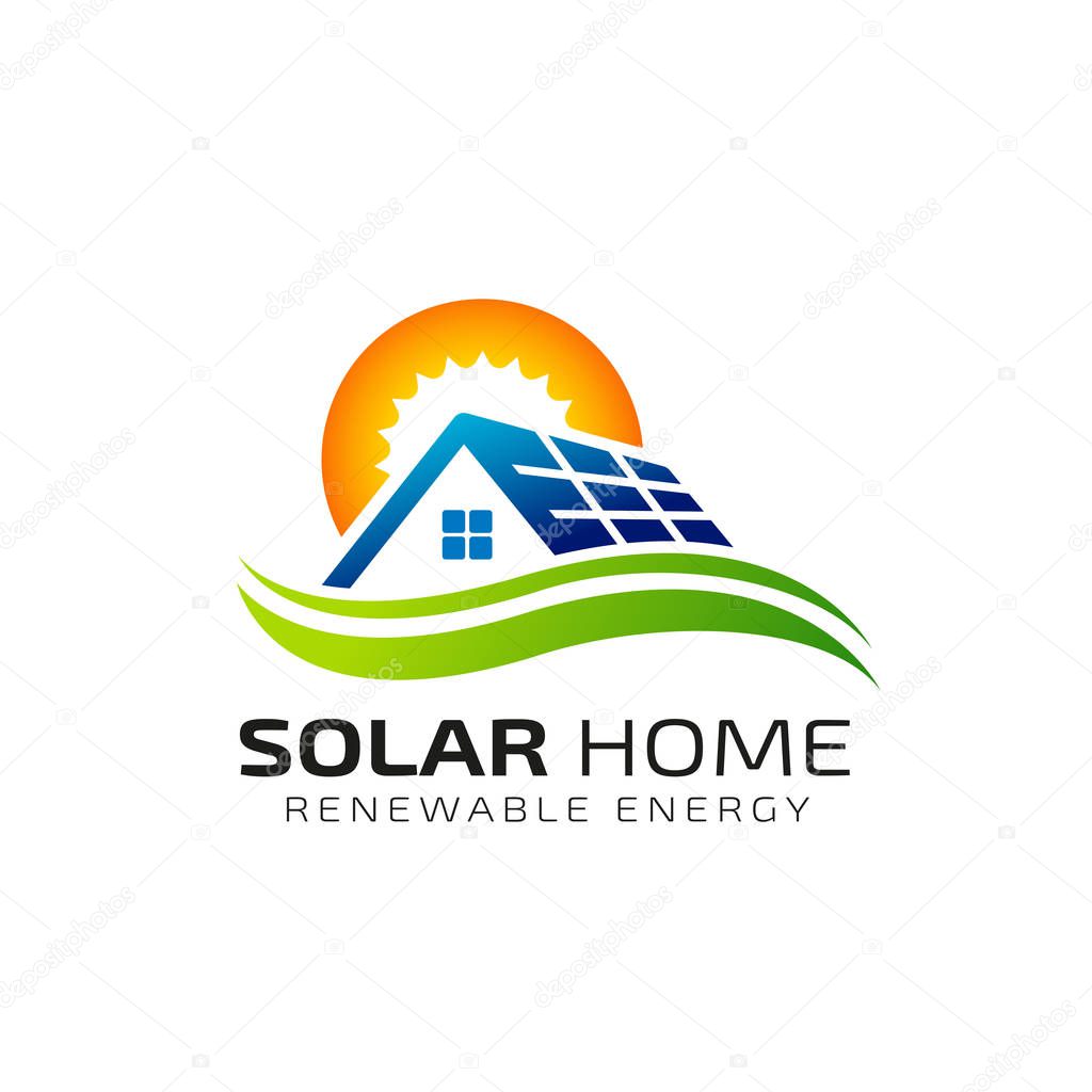Sun solar energy logo design template. eco energy logo designs