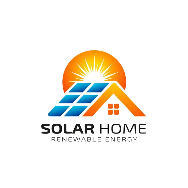 Sun Solar Energy Logo Design Template Solar Tech Logo Designs — Stock Vector