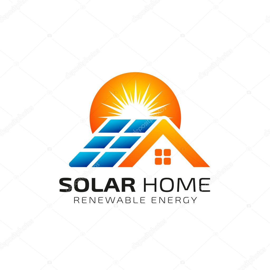 Sun solar energy logo design template. solar tech logo designs