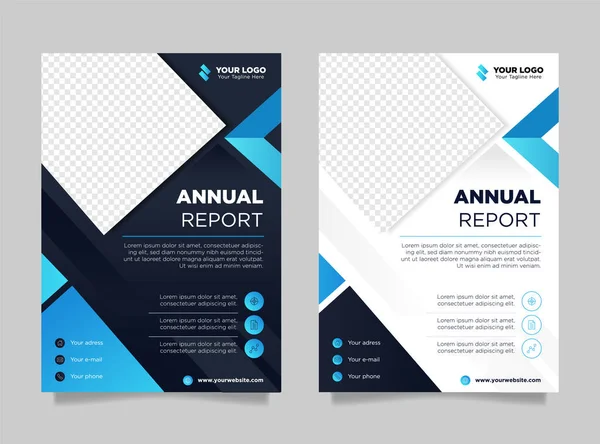 Creative annual report design template. Corporate business flyer template — Stock Vector