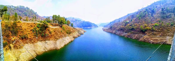 Landschaft Blick Auf Kulekhani Fluss — Stockfoto