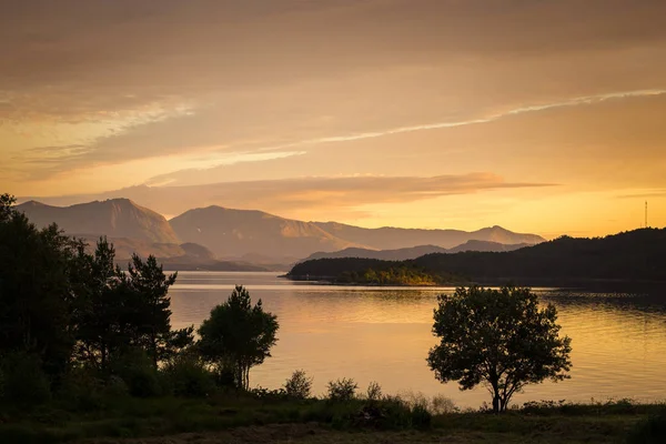 Coucher De Soleil Sur Le Sognefjord Norvège Photographie