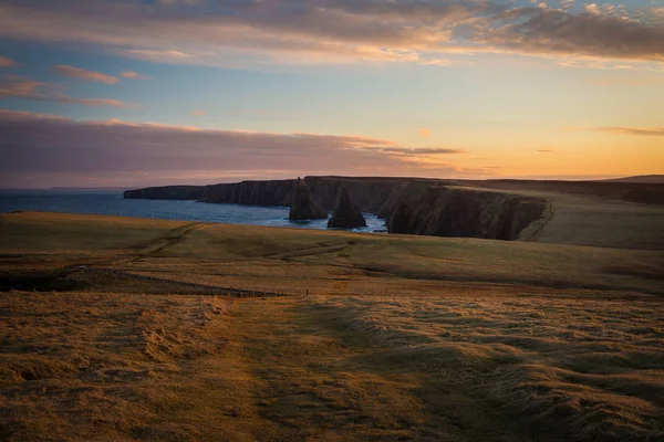 Increíbles Formaciones Rocosas Llamadas Duncansby Stacks Norte Escocia Área John — Foto de Stock