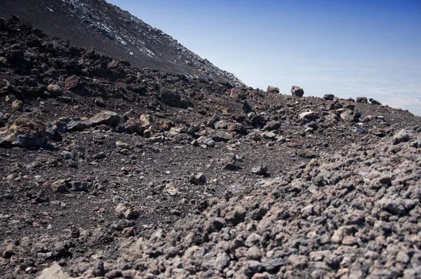 Пейзажи Вулкана Этна Поездка Центр Опасности Пепел Лава — стоковое фото