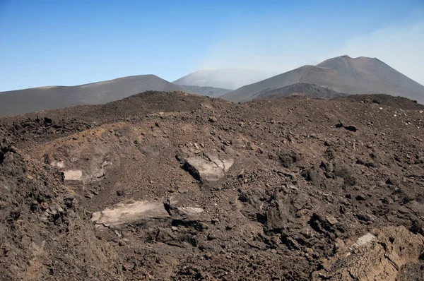 Paesaggi Del Vulcano Etna Viaggio Centro Del Pericolo Cenere Lava — Foto Stock