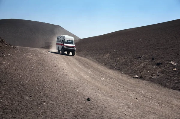 Landschappen Van Vulkaan Etna Reis Naar Het Midden Van Gevaar — Stockfoto