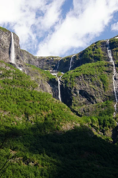 Fjordarna Norge Vacker Utsikt Skönhet Tystnad Och Stillhet Vattenfall — Stockfoto