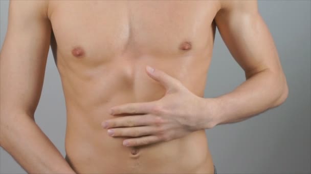 Knappe Man Lichaamsverzorging Mannen Beauty — Stockvideo