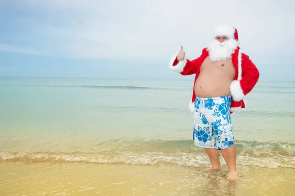 Funny Santa Shorts Beach — Stock Photo, Image