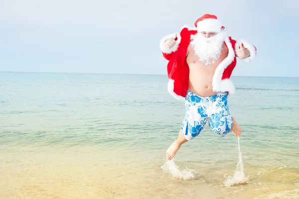 Funny Santa Shorts Beach — Stock Photo, Image