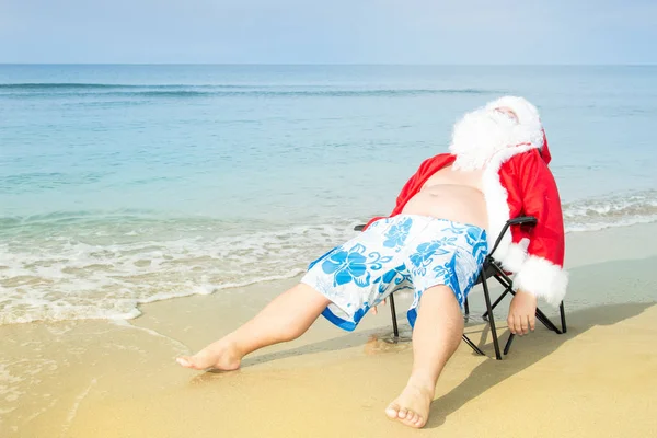 Funny Santa Shorts Beach — Stock Photo, Image