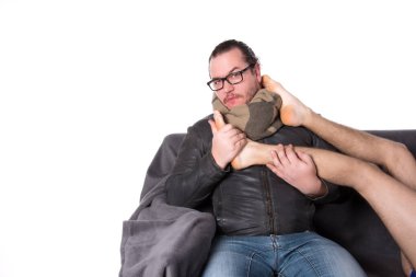 Aşk, romantizm ve eşcinsel ilişkiler. Çekici, seksi çift..