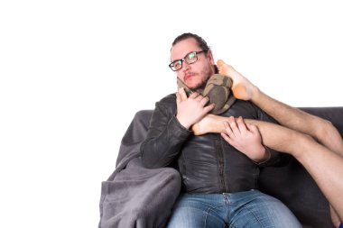 Aşk, romantizm ve eşcinsel ilişkiler. Çekici, seksi çift..