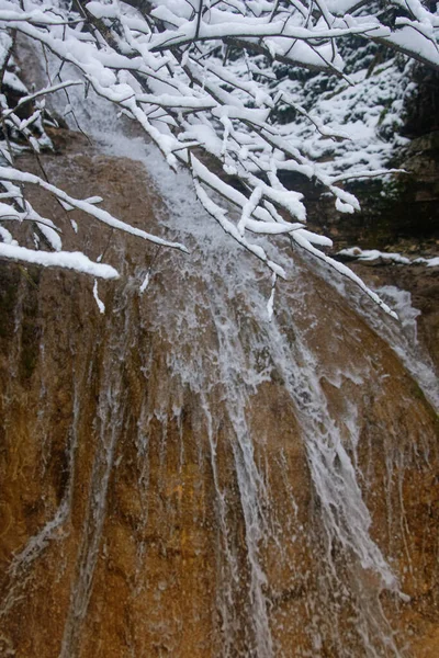 Racconto Inverno Nella Cupa Foresta — Foto Stock