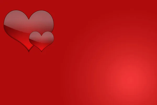 Červené srdce vzor na červeném pozadí, pozadí abstraktní s různé velikosti červené srdce, láska koncept. — Stock fotografie