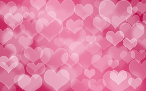 Tvaru Srdce Svátek Rozostřené Pozadí Bokeh Valentine Pozadí Abstraktní Růžové — Stock fotografie