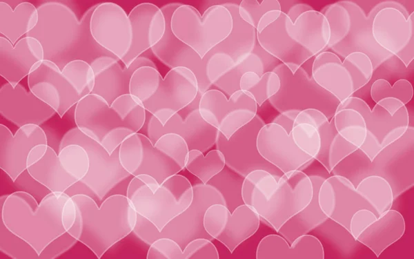 Tvaru Srdce Svátek Rozostřené Pozadí Bokeh Valentine Pozadí Abstraktní Růžové — Stock fotografie