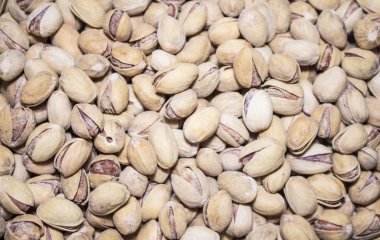 Kavrulmuş ve tuzlu fıstık kabuğu. Gıda arka plan.