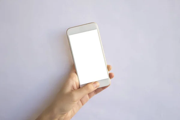 hareket eden telefon ile izole arka plan tutan el