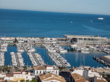 Denia eski şehir Güney İspanya'nın görünümünü.