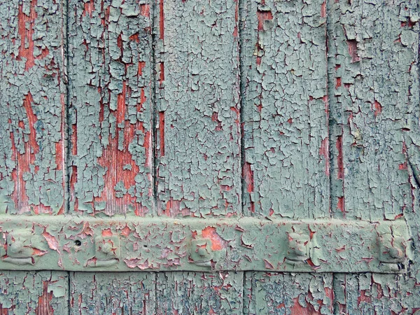 Old Wooden Wall Cracked Paint — Stock Photo, Image