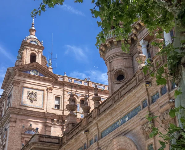 西班牙塞维利亚美丽的西班牙广场细节。 — 图库照片