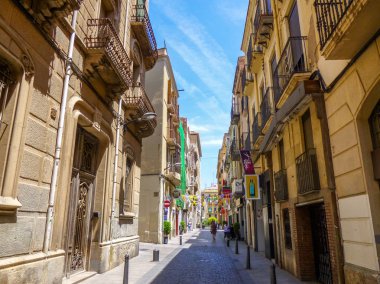  Reus şehrinin eski kesiminde dar stree, Catalunia, İspanya
