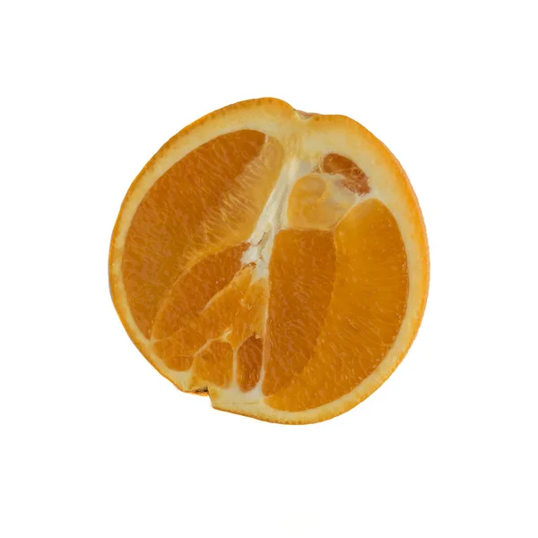 Fruta Naranja Madura Aislada Sobre Fondo Blanco —  Fotos de Stock