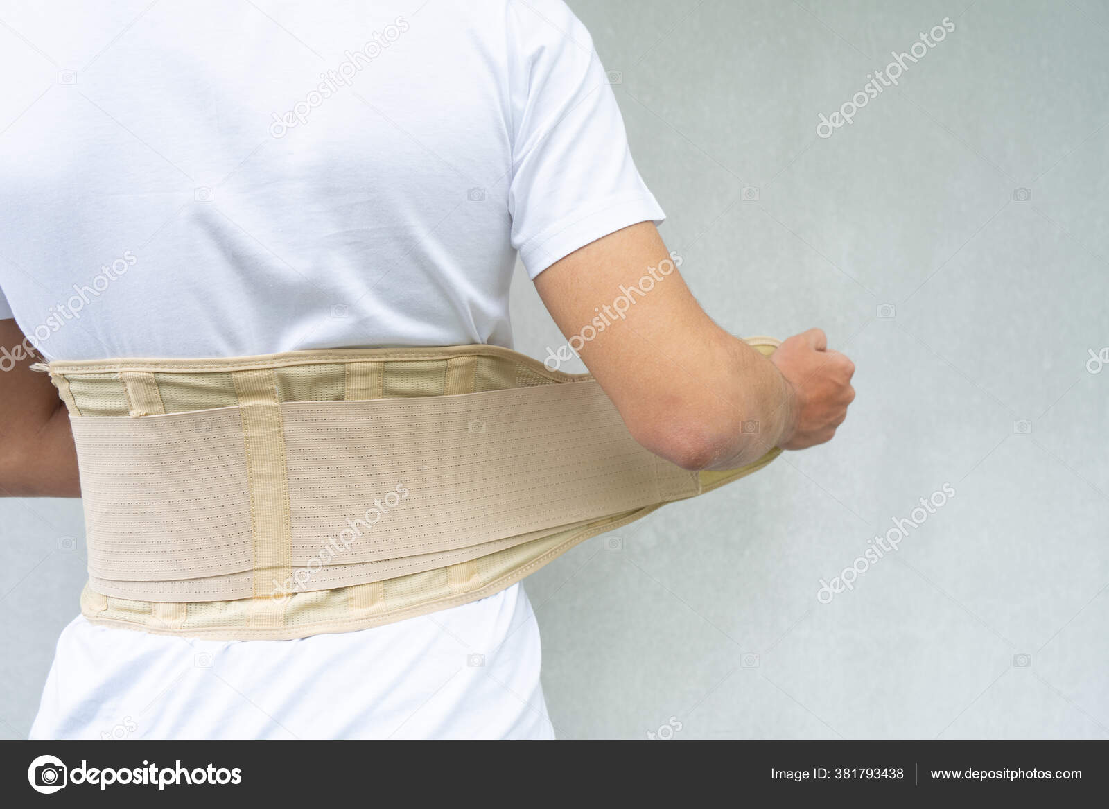 Lumbar Corset Human Body Back Brace Orthopedic Lumbar Support Belt Stock  Photo by ©Oleruzh 381793438