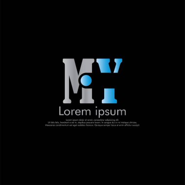 M Y My vektör ilk Soyut logo kavramı için senin şirket. yazı tipi, siyah arka plan kesmek