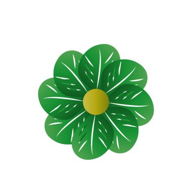 Çevre simgesi yeşil yaprak çizimi izole edildi