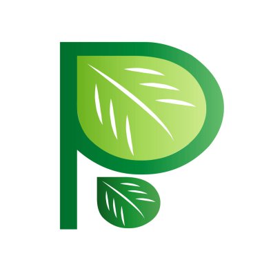 İlk harf p yaprak Logo