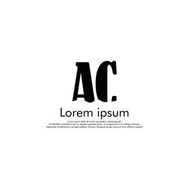 AC vektör ilk Soyut logo kavramı, şirketiniz için